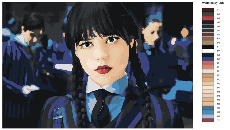 Картина по номерам «Wednesday Уэнсдей Аддамс: В академии 2» — картинка 3