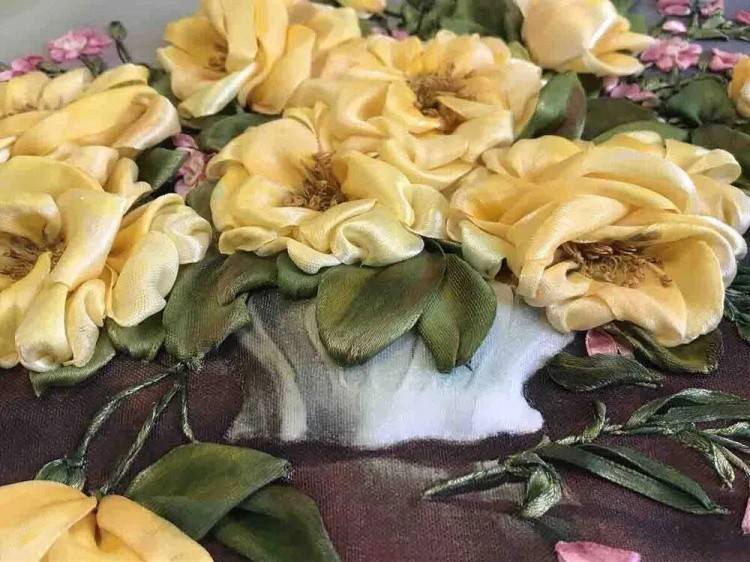 Вышивка лентами «Солнечное настроение» — картинка 4