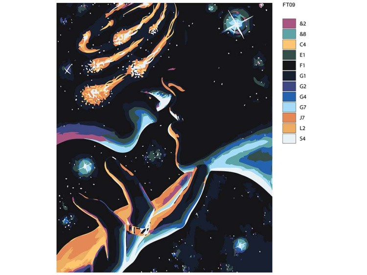 Картина по номерам «Космические чувства» — картинка 2