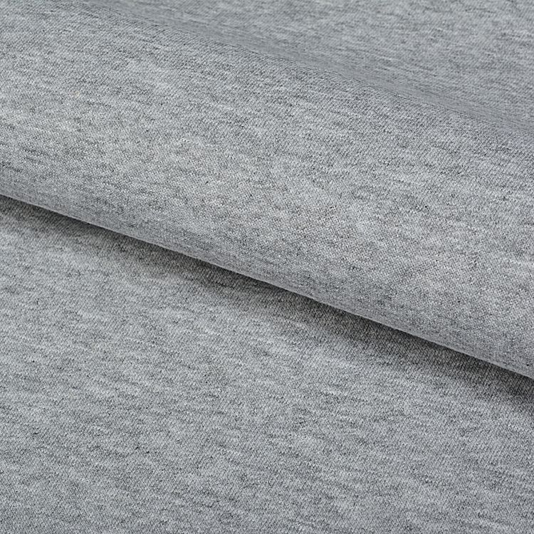 Ткань трикотаж Футер 2х нитка, опененд, 10 м x 200 см, 190 г/м², цвет: серый меланж, TBY — картинка 4