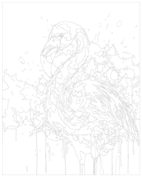 Картина по номерам «Розовый фламинго» — картинка 3