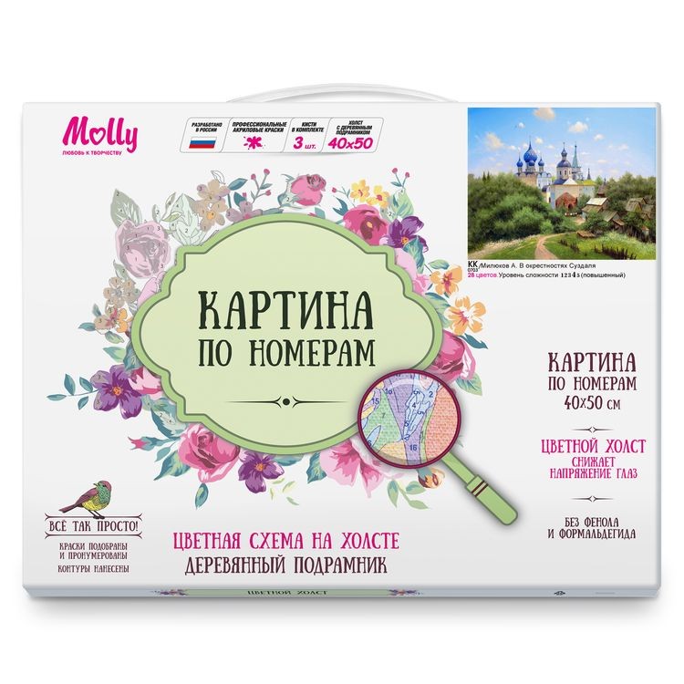 Картина по номерам «Милюков А. В окрестностях Суздаля» — картинка 2