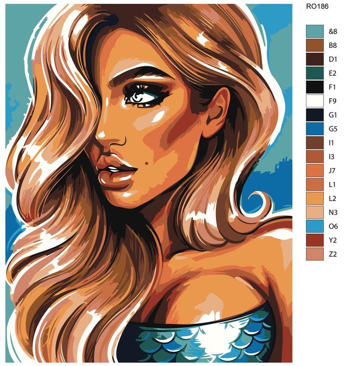 Картина по номерам «Блондинка» — картинка 2