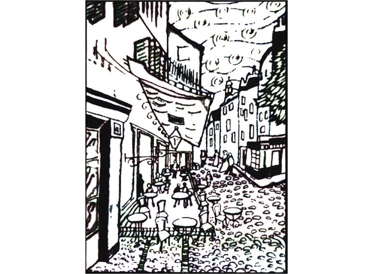 Папка-раскраска «Ван Гог» + 10 маркеров — картинка 4