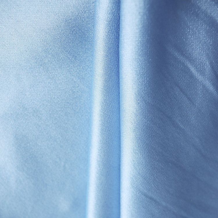 Ткань Креп-сатин, 5 м, ширина 115 см, 130 г/м², цвет: цвет: 08 голубой, IDEAL — картинка 4