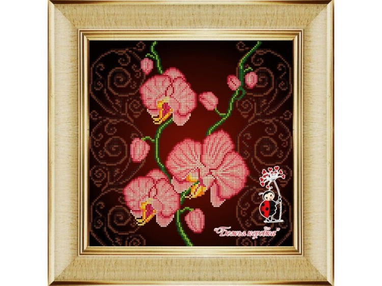 Рисунок на ткани «Орхидея розовая»