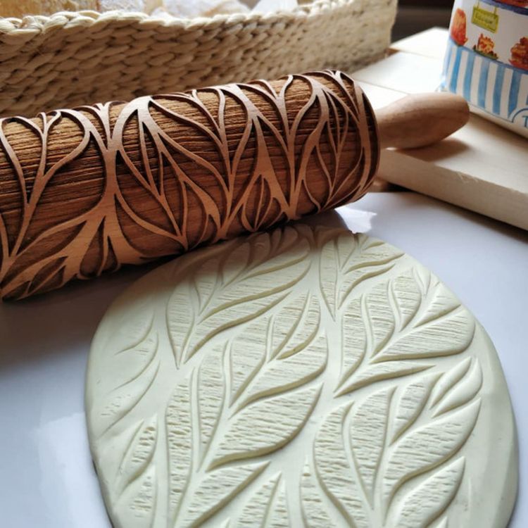 Деревянная скалка «Листопад», Березка — картинка 2