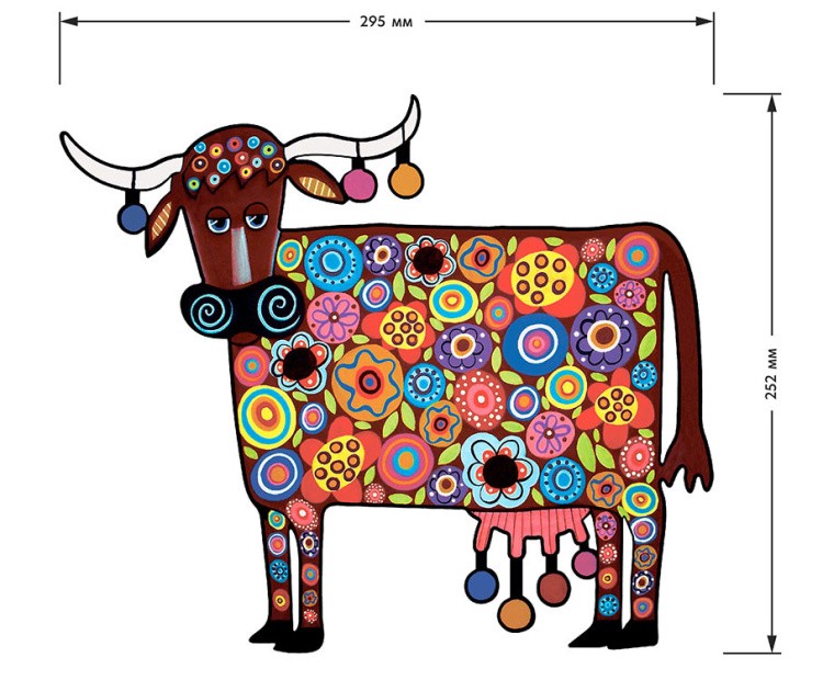 Деревянные пазлы DAVICI «Радужная корова» — картинка 2