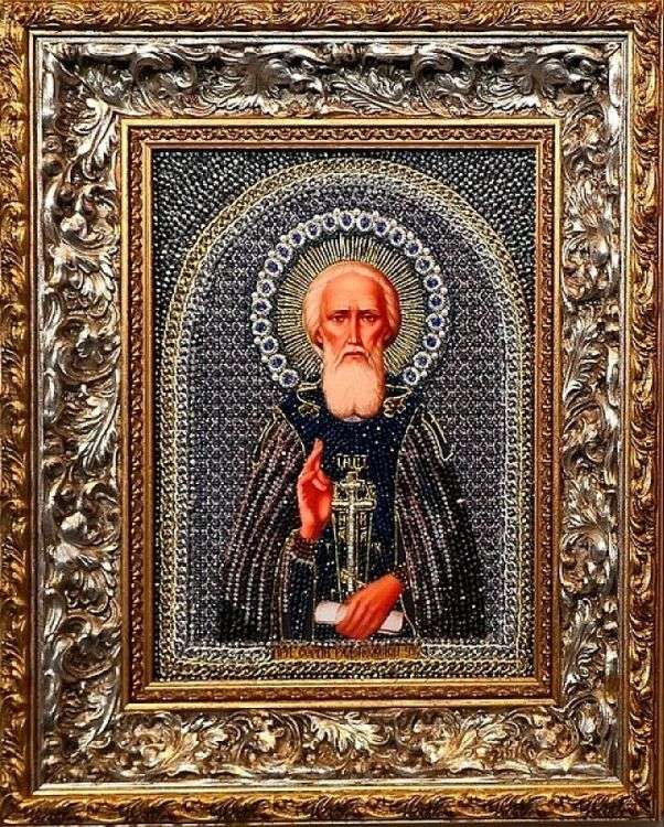 Вышивка Образа в каменьях «Сергий Радонежский» — картинка 2