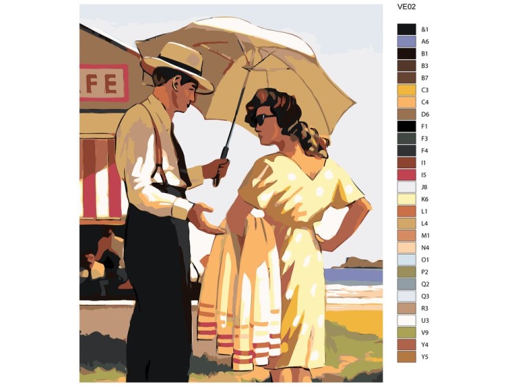 Картина по номерам «Зонтик от солнца» — картинка 2