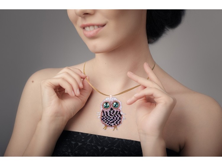 Набор вышивки бисером «Подвеска Совушка» — картинка 5