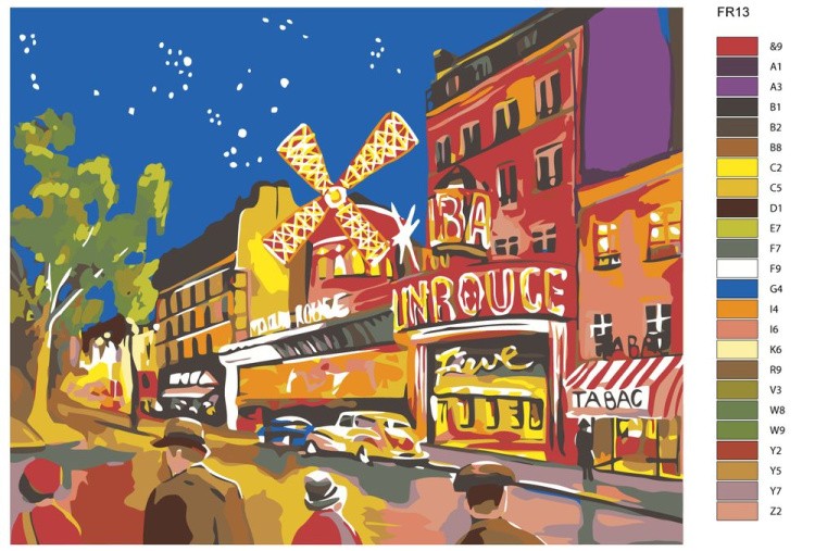 Картина по номерам «Огни ночных улиц» — картинка 2