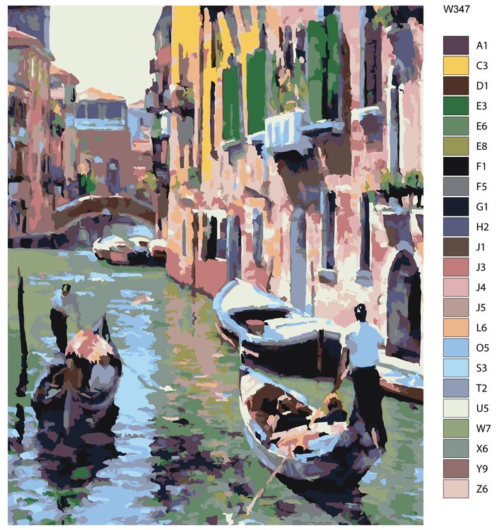 Картина по номерам «Романтическая Венеция» — картинка 2