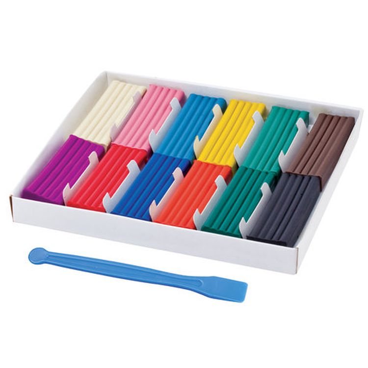 Пластилин классический Brauberg «Магия цвета», 12 цветов, 240 г, со стеком — картинка 2