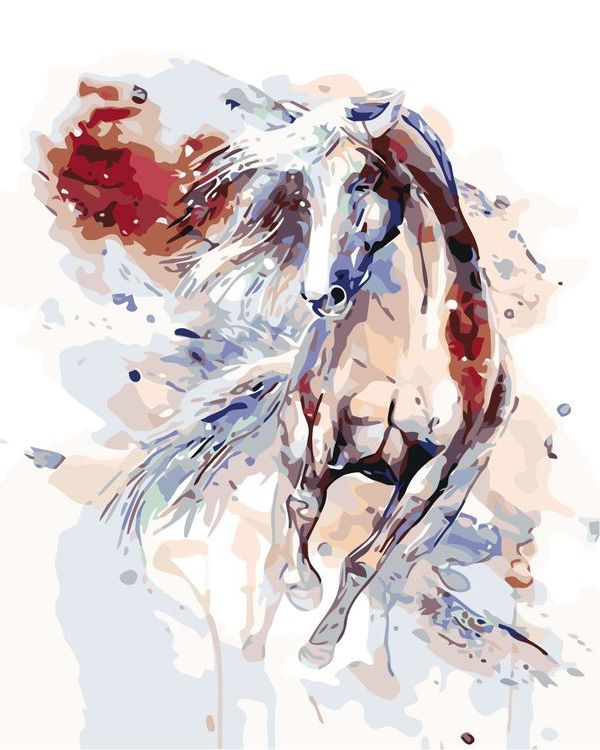 Картина по номерам «Красочный конь»
