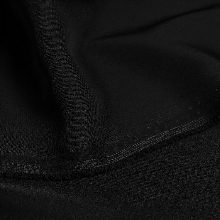 Ткань шелк Армани, 5 м x 150 см, 90 г/м², цвет: черный, TBY — картинка 4