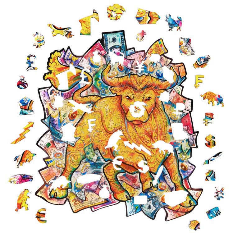 Деревянный пазл Unidragon «Процветающий бык», размер King size (А3) — картинка 2