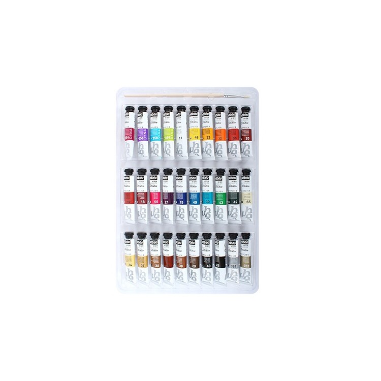 Краски Pebeo акриловые 30 цветов набор Studio Acrylics с кистью 20 мл — картинка 2
