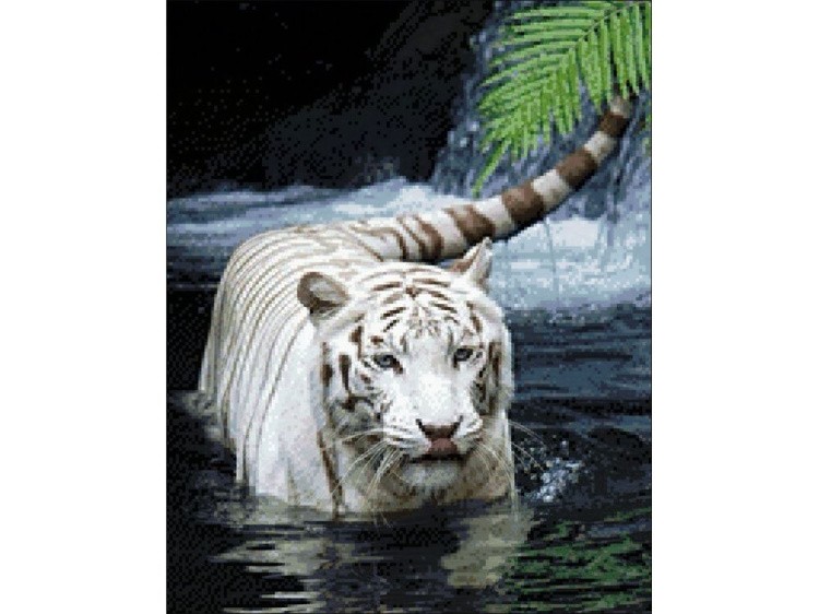 Алмазная вышивка «Белый тигр» — картинка 2