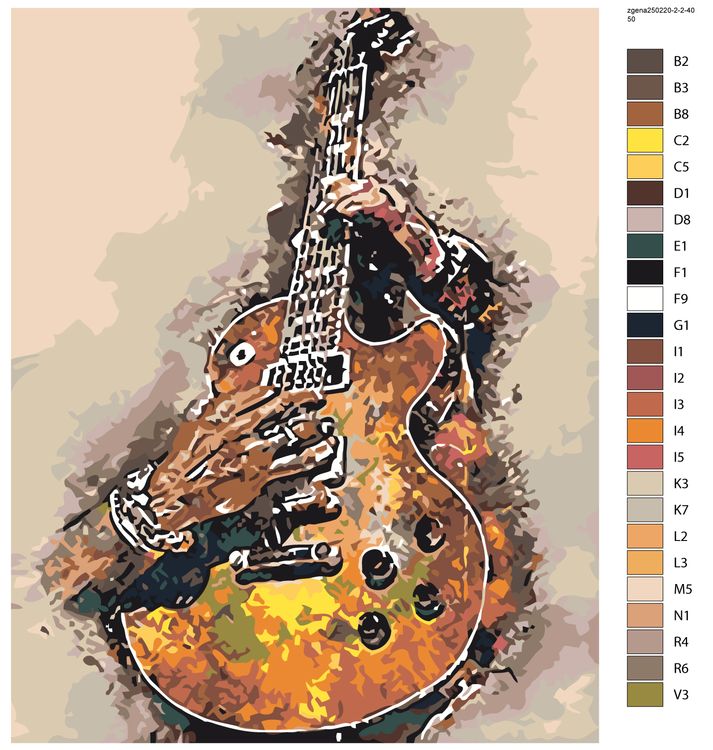 Картина по номерам «Электрогитара» — картинка 2