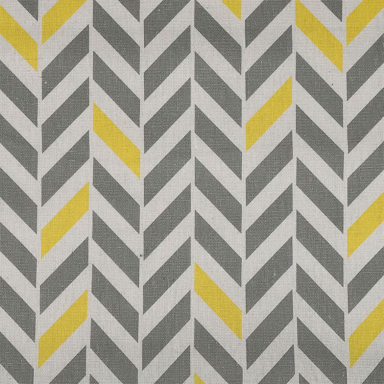 Ткань Лен, 140 г/м², 5 м x 150 см, цвет: серый, геометрический принт, TBY — картинка 4