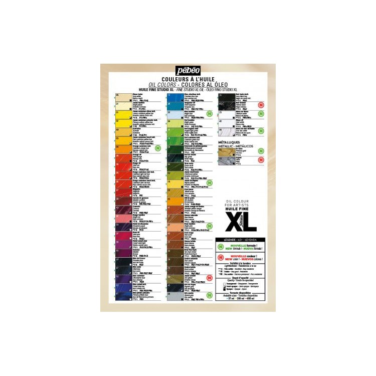 Краски Pebeo масляные 30 цветов набор XL с кистью 20 мл — картинка 8