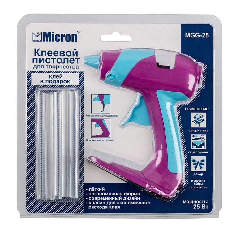 Клеевой пистолет для творчества, в блистере — картинка 2