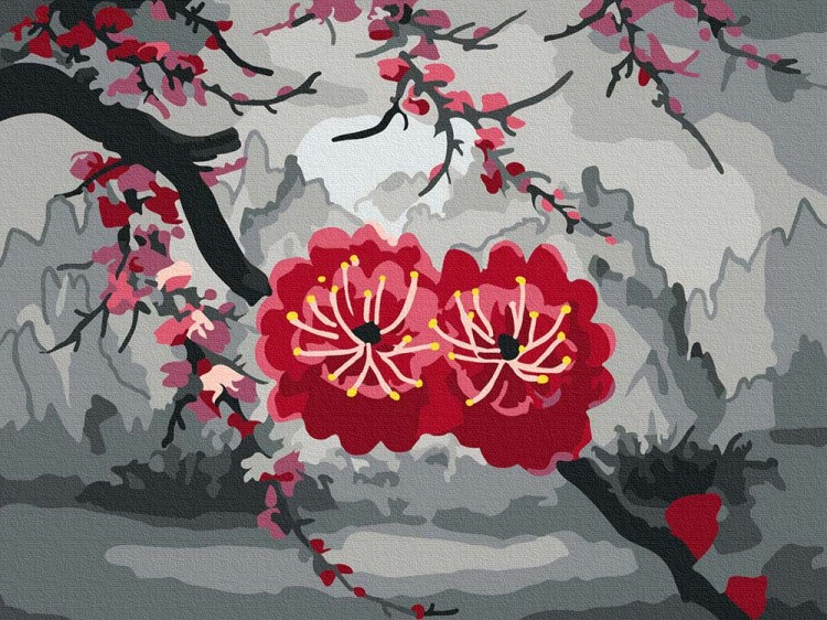 Картина по номерам «Цветы сакуры»