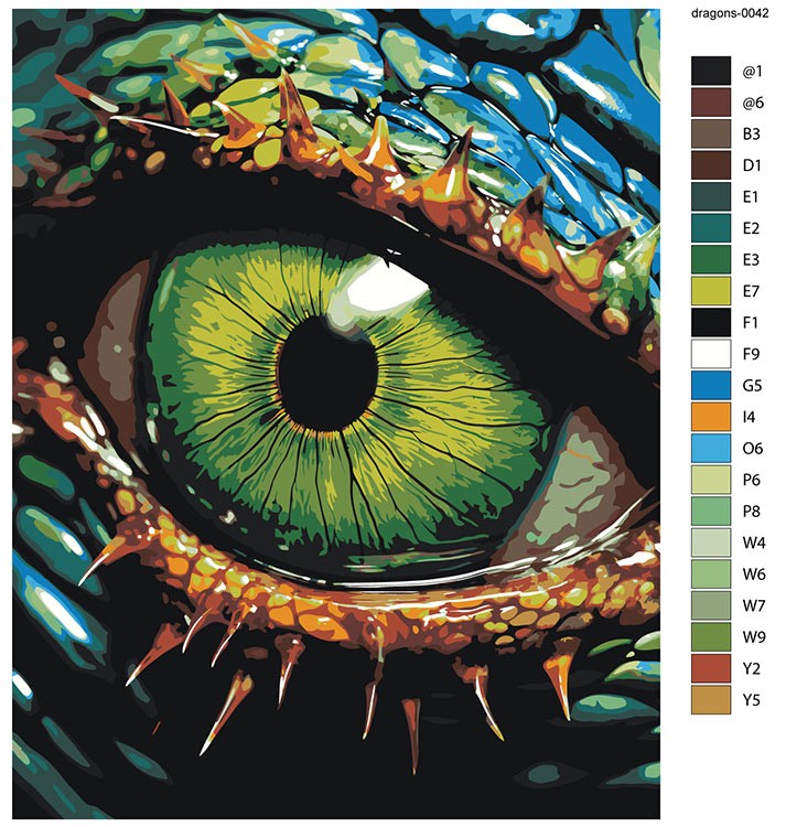 Картина по номерам «Зеленый глаз дракона» — картинка 2