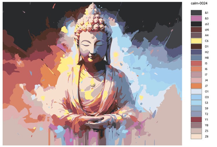 Картина по номерам «Буддизм: Умиротворенный Будда» — картинка 2