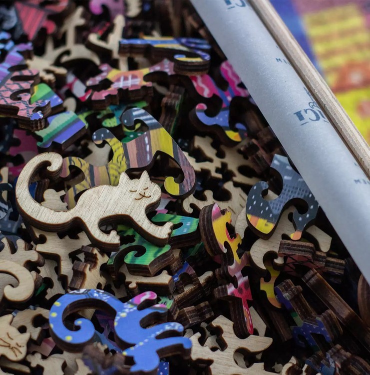 Деревянные пазлы DAVICI «Город котиков» — картинка 11