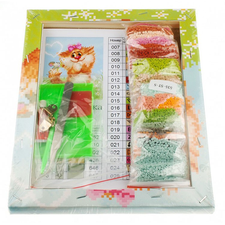 Алмазная вышивка «Рыжая кошечка» — картинка 3