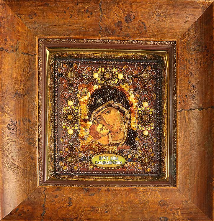 Вышивка Образа в каменьях «Богородица Владимирская» — картинка 2