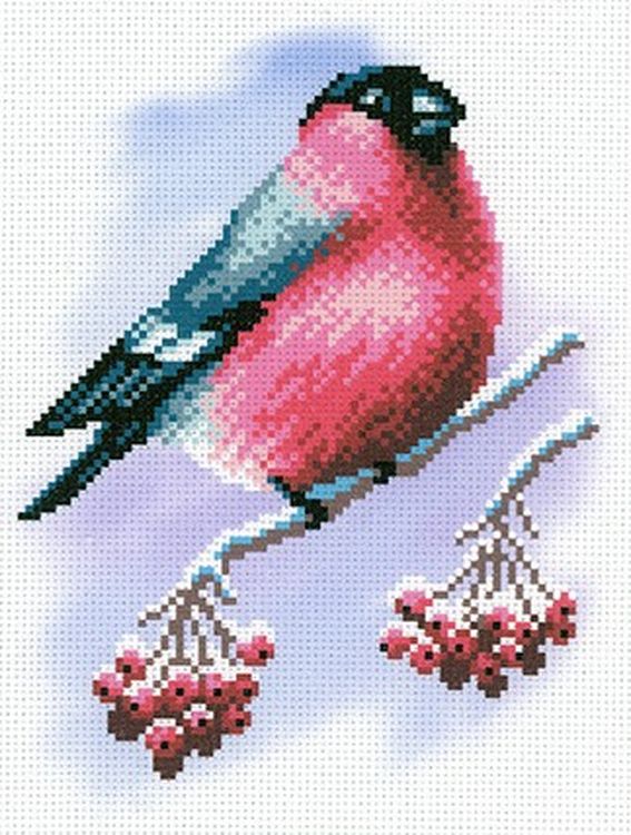 Рисунок на ткани «Румяная пташка»