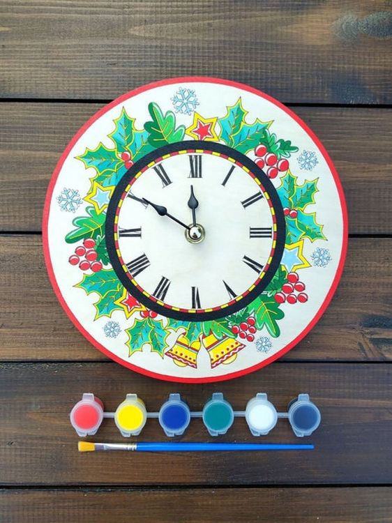Часы-раскраска «Новогодний» — картинка 3
