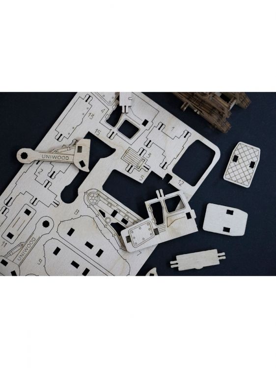 Конструктор из дерева «Трактор», UNIWOOD — картинка 4