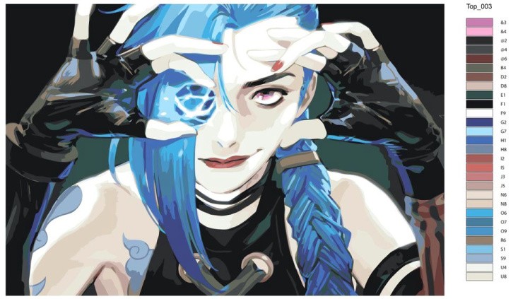 Картина по номерам «League of legends. Аркейн - Джинкс 2» — картинка 3