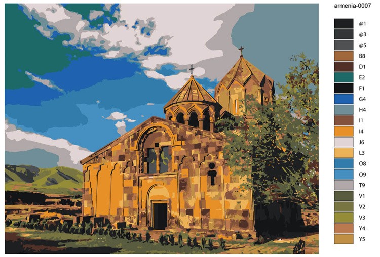 Картина по номерам «Армения: монастырь Ованаванк» — картинка 2