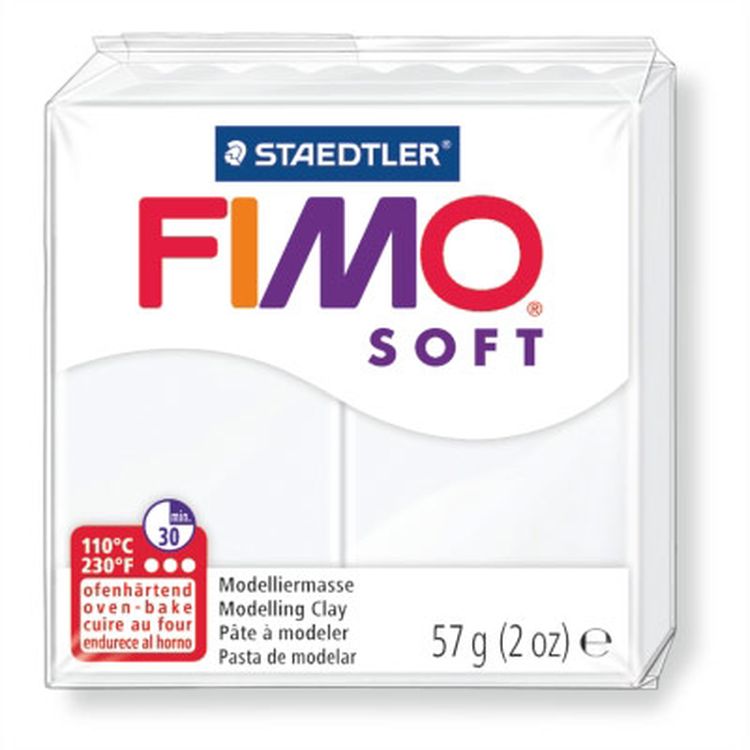 Полимерная глина FIMO Soft, цвет: белый, 57 г