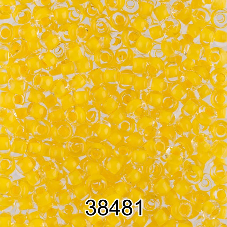 Бисер Чехия круглый 5 10/0, 2,3 мм, 500 г, цвет: 38481 желтый