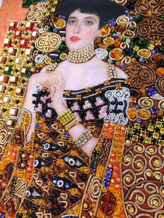 Набор для вышивания хрустальными камнями «Адель Блох-Бауэр» Густава Климта — картинка 7