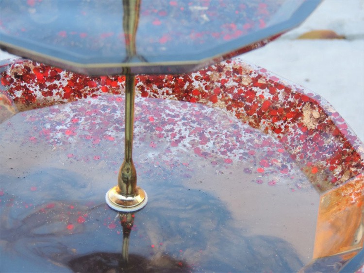 Силиконовый молд Epoxy Master заготовка для фруктовницы граненая, 16 см — картинка 5