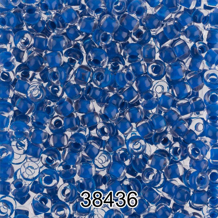 Бисер Чехия круглый 5 10/0, 2,3 мм, 500 г, цвет: 38436 синий