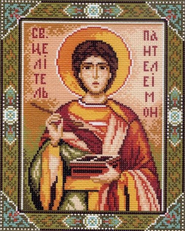 Рисунок на канве «Святой Пантелеймон»
