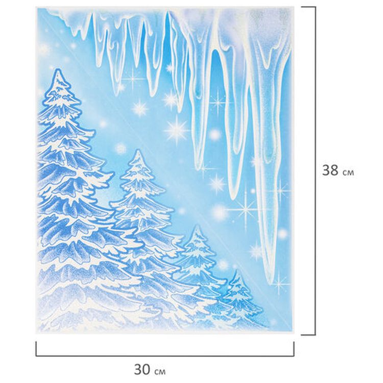 Украшение для окон и стекла «Морозные узоры 3» — картинка 3