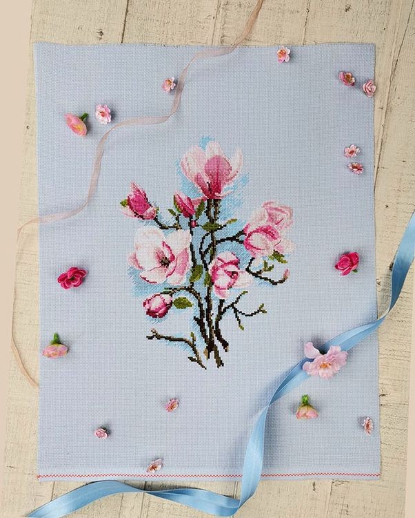 Набор для вышивания «Розовая магнолия» — картинка 4