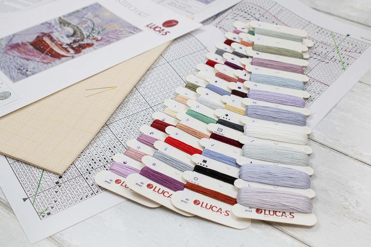 Набор для вышивания «Дед Мороз на рыбалке» — картинка 4