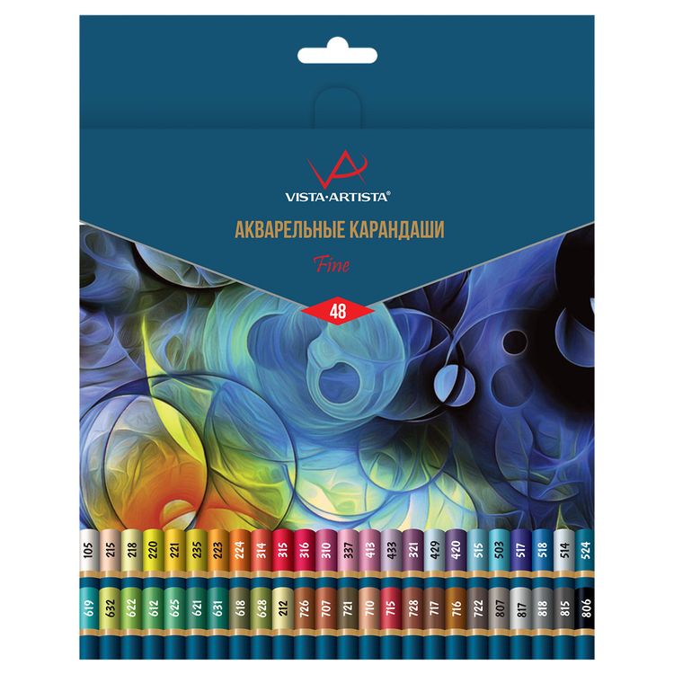 Набор акварельных карандашей Vista-Artista Fine, 48 цветов