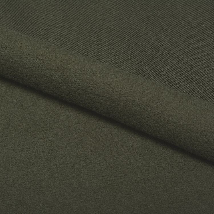 Ткань трикотаж Футер 2х нитка, опененд, 10 м x 200 см, 190 г/м², цвет: хаки, TBY — картинка 3