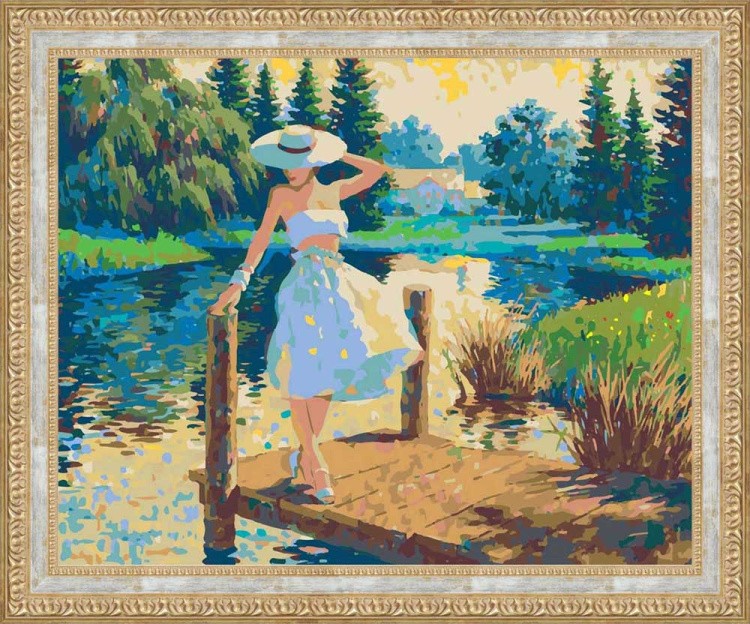 Картина по номерам «Леди на причале» — картинка 2